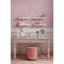 Yankı-BYEG 30 cm 4lü Mat Beyaz Mdf Mini Duvar Rafı Çiçeklik