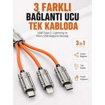 Ers Çinko Alaşımlı Metal Konnektörlü Dayanıklı 6a Hızlı Şarj Kablosu
