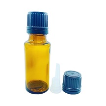 20ml Cam Amber Şişe İçten Damlalıklı Kapak 10 Adet