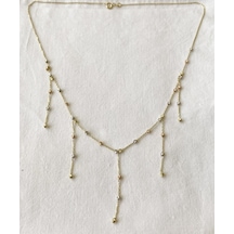 Bydevli Dorika Toplu İtalyan Altın Kolye-bbyd239