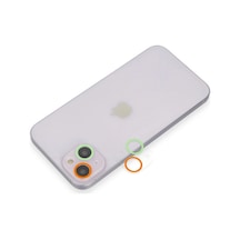 Apple iPhone Uyumlu 13 Mini Renkli Kamera Lens Koruma Cam - Turuncu-yeşil
