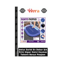 Delux Serisi Ev Dekor Şık Örtü Süper Emici Kaymaz Tabanlı Banyo Paspası Çok Renkli