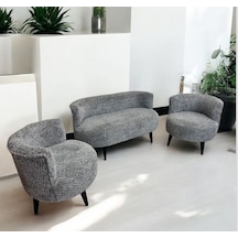 Azra Mobilya Sydney Çay Seti Koltuk Takımı - Cafe, Ofis, Balkon, Kafe, Bahçe, Ofis, Salon Mobilyası Gri