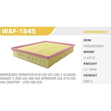 WINKEL WAF-1845 WINKEL HAVA FİLTRESİ CRAFTER 11- 06 / SPRINTER 2.
