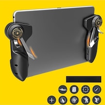 Tablet Uyumlu 6 Parmak Tetik Pubg Mobile Joystick Siyah Tetik