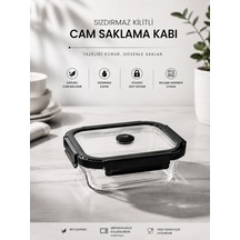 Cam Saklama Kabı Ve Borcam - Siyah-6105