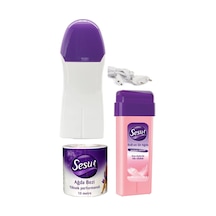 Kartuş Ağda Makinesi + Sesu Pembe Kartuş Ağda 100 ML + 10 M Ağda Bezi