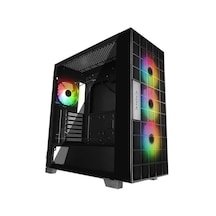 Rampage Azza V2 4 RGB Fanlı Mid Tower Oyuncu Bilgisayar Kasası