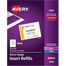 Avery L4786 Etiket Dolgu - 7,6 X 10,2 Cm - Box 300 5392 - 5'li