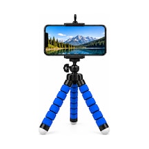 Concord Ahtapot Esnek Mini Telefon Tripodu - 360 Döner Başlıklı - 18 Cm Vlogging & Tiktok Çekim Ayak Mavi