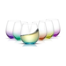 Hue Stemless Şarap Kadehi Seti. Büyük, 15 Oz, Sapsız, 6'li Set Beyaz Şarap, Kırmızı Şarap, Su, Köksüz Margari Diğer