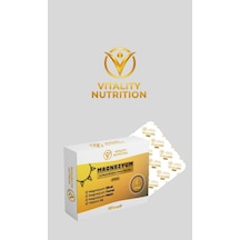 Vitality Nutrition Magnezyum Gündüz 60 Kapsül Sitrat + Taurat + Malat + Vitamin B6 Gıda Takviyesi