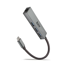 Bix Type-C USB 3.0 Gigabit Ethernet ve 3 Portlu USB Çoklayıcı Hub