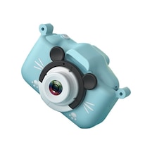 Mickey Mouse Klasik Mavi Silikon Kılıflı Çocuklar İçin Yeni X6s Full Hd Ön-arka Çift Kameralı Dijital Fotoğraf Makinesi Oyuncağı Mavi Mavi