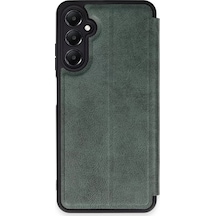 Newface Samsung Galaxy Uyumlu, A25 5g Kılıf Flip Cover - Koyu Yeşil