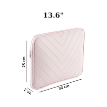 Ns Apple Uyumlu MacBook Air/pro 13-13.6 İnç Darbeye Karşı Korumalı Laptop Çantası - Suya Dayanıklı Tasarım Pembe