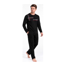 Pierre Cardin Erkek Uzun Kollu Bisiklet Yaka Pijama - S / Kırmızı