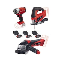 Einhell TE-CI 18/1 Vidalama + TC-JS 18 Lİ Dekupaj + TE-AG 18/115 Avuç Taşlama + 3 x 2.5 Ah Akülü Usta Seti Einhell TE-CI 18/1 Vidalama + TC-JS 18 Lİ Dekupaj + TE-AG 18/115 Avuç Taşlama + 3 x 2.5 Ah Akülü Usta Seti