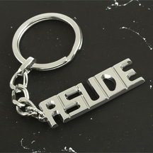 Asude - 898 - İsimli - Shophnrl - Anahtarlık-gümüş Rengi Çok Renkli