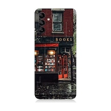 Samsung Galaxy A15 Uyumlu Köşedeki Kitabevi Desenli Silikon Kılıf