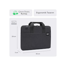 Mack Cityfit Mcc-703 Laptop Çantası, Erkekler Ve Kadınlar İçin Profesyonel Bilgisayar Çantası, 15.6 İnç Notebook Çantası, Evrak Çantası, Siyah 2774 Koyu Gri