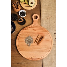 Ahşap Kesme Tahtası - Ahşap Sunum Tahtası - Ahşap Servis Tahtası - Anneler Günü Hediyesi 38x29 Cm Ahşap