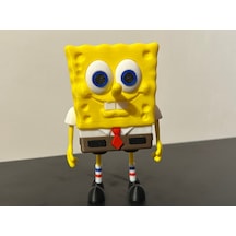 Süngerbob Kareşort Figürü - 3d Yazıcı Bikini Bottom Serisi - Koleksiyonluk Kare Pantolon Biblo