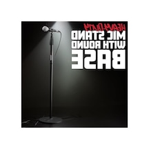 Yuvarlak Ayaklı Mikrofon Standı, 25 Cm Yükseklik