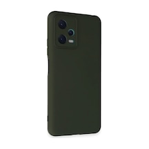 Xiaomi Redmi Note 12 5g Uyumlu Kılıf Nano İçi Kadife Silikon - Koyu Yeşil