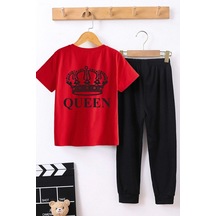 Çocuk Quenn Alt - Üst Eşofman Takımı Kırmızı Çocuk Quenn Alt - Üst Eşofman Takımı Kırmızı