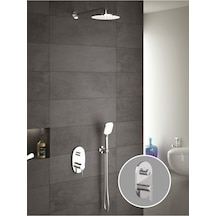 Teska Ankastre Iki Yönlü Banyo Bataryası Seti KROM Teska Ankastre Iki Yönlü Banyo Bataryası Seti KROM