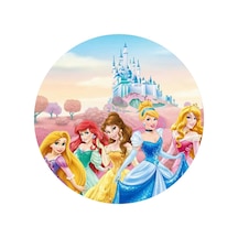 Prenses Yuvarlak Pasta Yenilebilir Resim Baskı 20 Cm