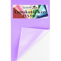 Yapışkanlı Keçe 35x50 Cm 1 Adet 2.0 Mm Kendinden Yapışkanlı Renkli Hobi Keçesi Elişi Keçe Kumaşı Anasınıfı Kreş Etkinlik Lila