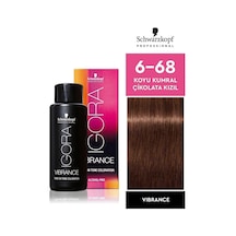 Schwarzkopf Igora Vibrance 6-68 Doğal Koyu Kumral Çikolata Kızıl Tonlayıcı Saç Boyası