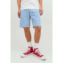 Jack & Jones Erkek Relaxed Fit Düz Denim Kot Şort - 12223606 001
