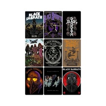 Metallica -black Sabbath Grubu Desenli Tasarım Mini 9' Lu Fotokart Seti
