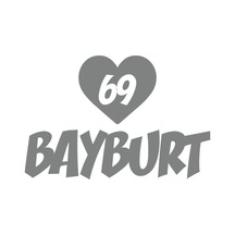Kalpli 69 Bayburt Araba Sticker 17x17 Cm Gri
