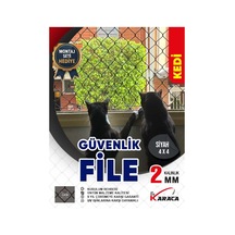 Kedi Güvenlik Filesi 1.5x9 Metre - Siyah Renk, 2mm Ip Kalınlığı, 4x4 Cm Gözenek