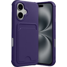 Apple iPhone 17 İçin Uyumlu Kart Ve Resim Bölmeli Soft Renkli Silikon Kapak