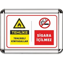 Tehlikeli Kimyasallar A3 Cerceveli Uyarı Ve Yönlendirme Levhası