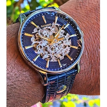 Raymond Premium Lacivert Otomatik Erkek Kol Saati Gümüş - Altın