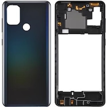 Samsung Galaxy Uyumlu A21s - Sm-a217f Full Kasa Arka Kapak Takım Siyah