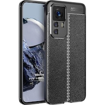 Microsonic Xiaomi Mi 12t Pro Kılıf Deri Dokulu Silikon
