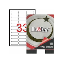 Herboy Hb-1033 63,5mmx25,4mm Beyaz Lazer Etiket 10
