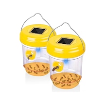 Neevoyu Güneş Enerjili Dış Mekan Asılı Arı Tutucu - 2 Adet Sarı Arı Tuzağı, Otomatik Isıtma Ve Tutma Fonksiyonu İle