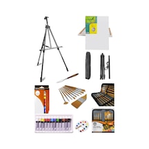 Daller Rowney Simply 12X12ML 12 Renk Akrilik Boya-50X70 Tuval Set