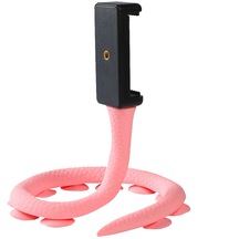 Cbtx Cımapro Rı-47 Sevimli Tırtıl Telefon Tutucu Vantuz Masaüstü Açık Tembel Cep Telefonu Tutucu Selfie Çubuğu Braketi - Pembe