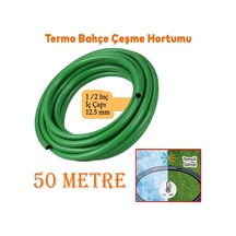 Termo Bahçe Hortumu Dayanıklı 3 Katlı Sağlam Çeşme Su Sulama Yıkama Hortum 50 Metre 12.5 Mm 1/2