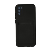 Newface Samsung Galaxy A02s Kılıf Kelvin Kartvizitli Silikon - Siyah