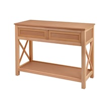 Çapraz Dresuar 110 Cm Ham & Cilasız Ceviz
